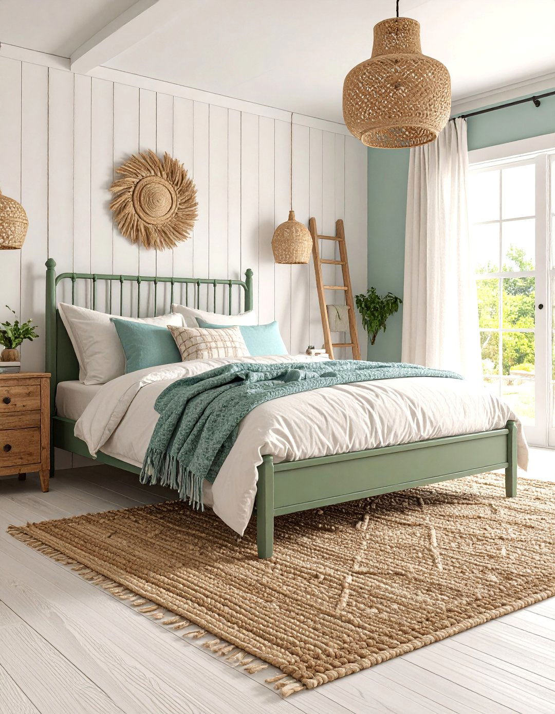 Coastal Cottage Bedroom with Board and Batten Paneling - 25 Coastal Bedroom Ideas