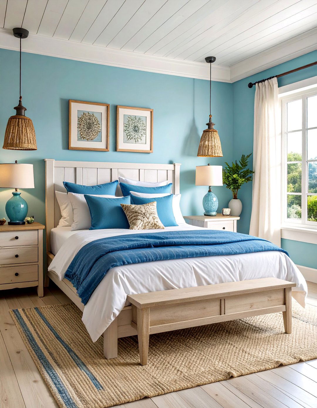 Coastal Cottage Bedroom with Whitewashed Wood - 25 Cottage Bedroom Ideas