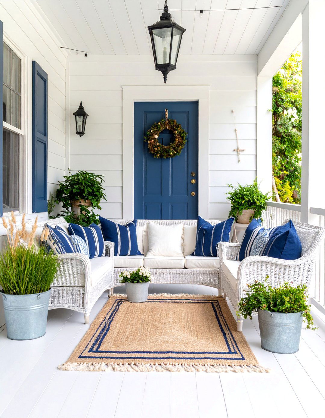 Coastal Cottage Porch with Nautical Elements - 25 Small Porch Ideas