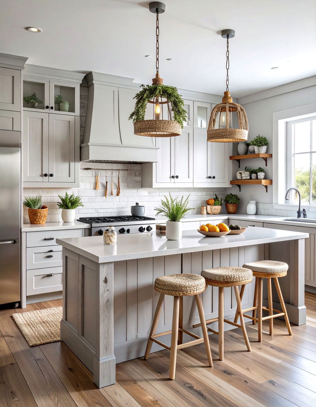 Coastal Driftwood Kitchen with Weathered Beach Elements - 25 Tropical Kitchen Ideas