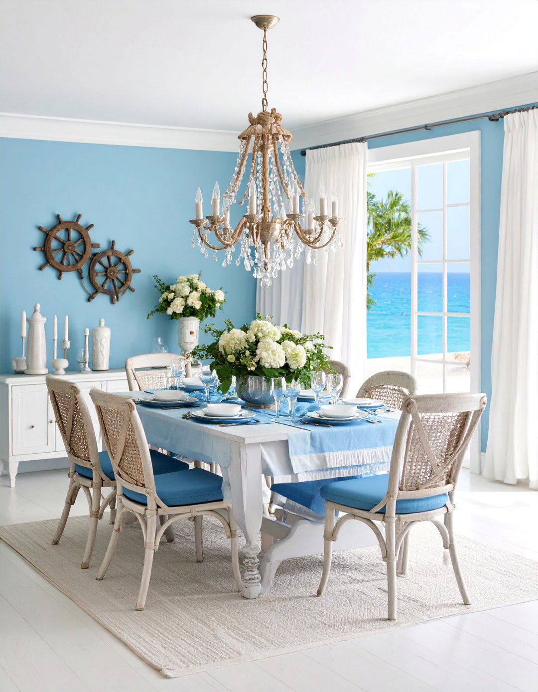 Coastal Eclectic Dining Room with Nautical Elements - 25 Eclectic Dining Room Ideas