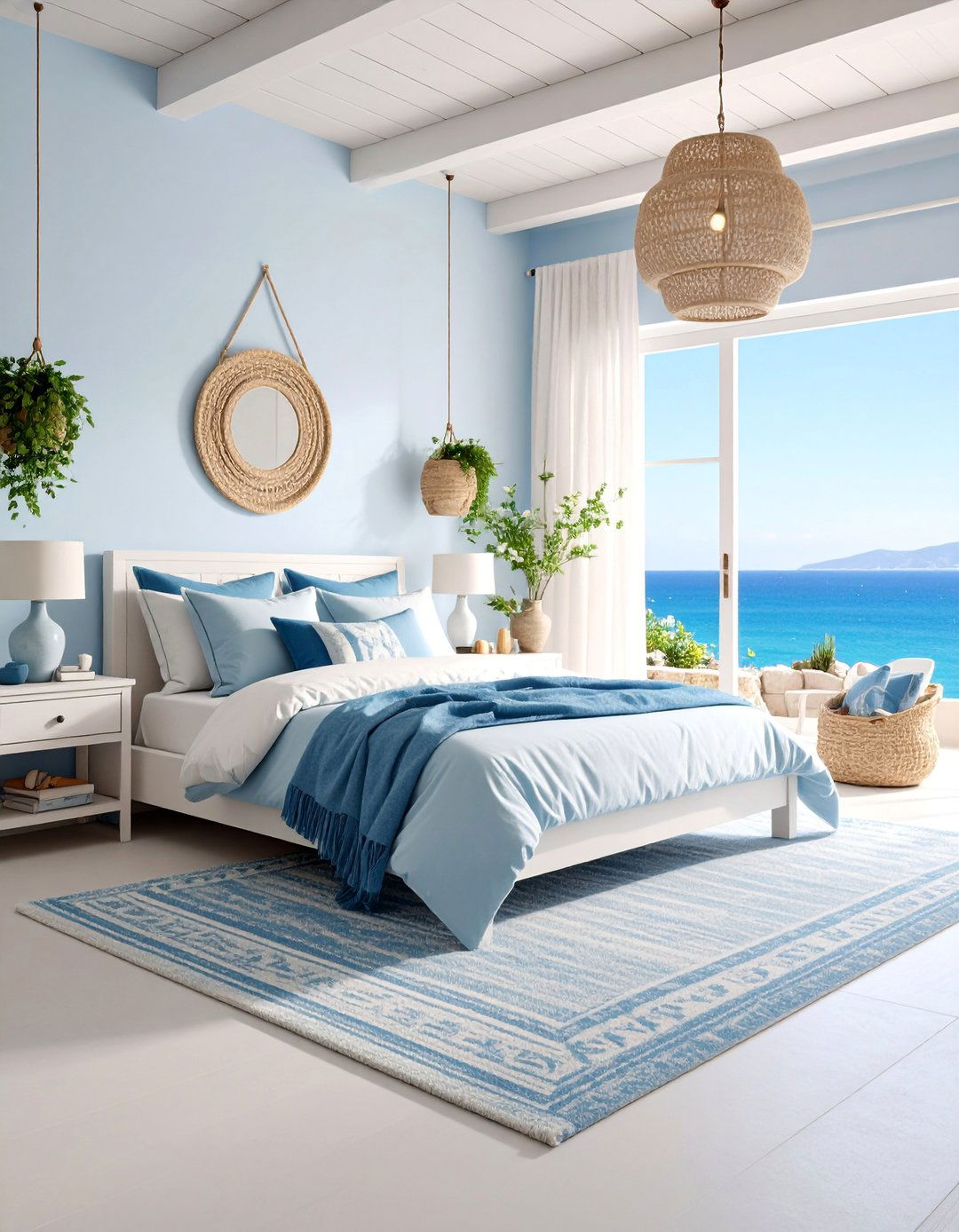 Coastal French Riviera Bedroom - 25 Parisian Themed Bedroom Ideas