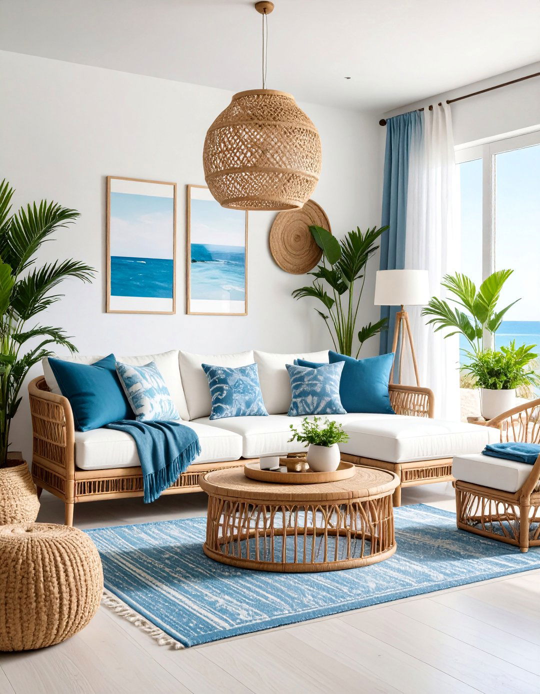 Coastal Inspired Light and Airy Theme - 25 Apartment Small Living Room Ideas