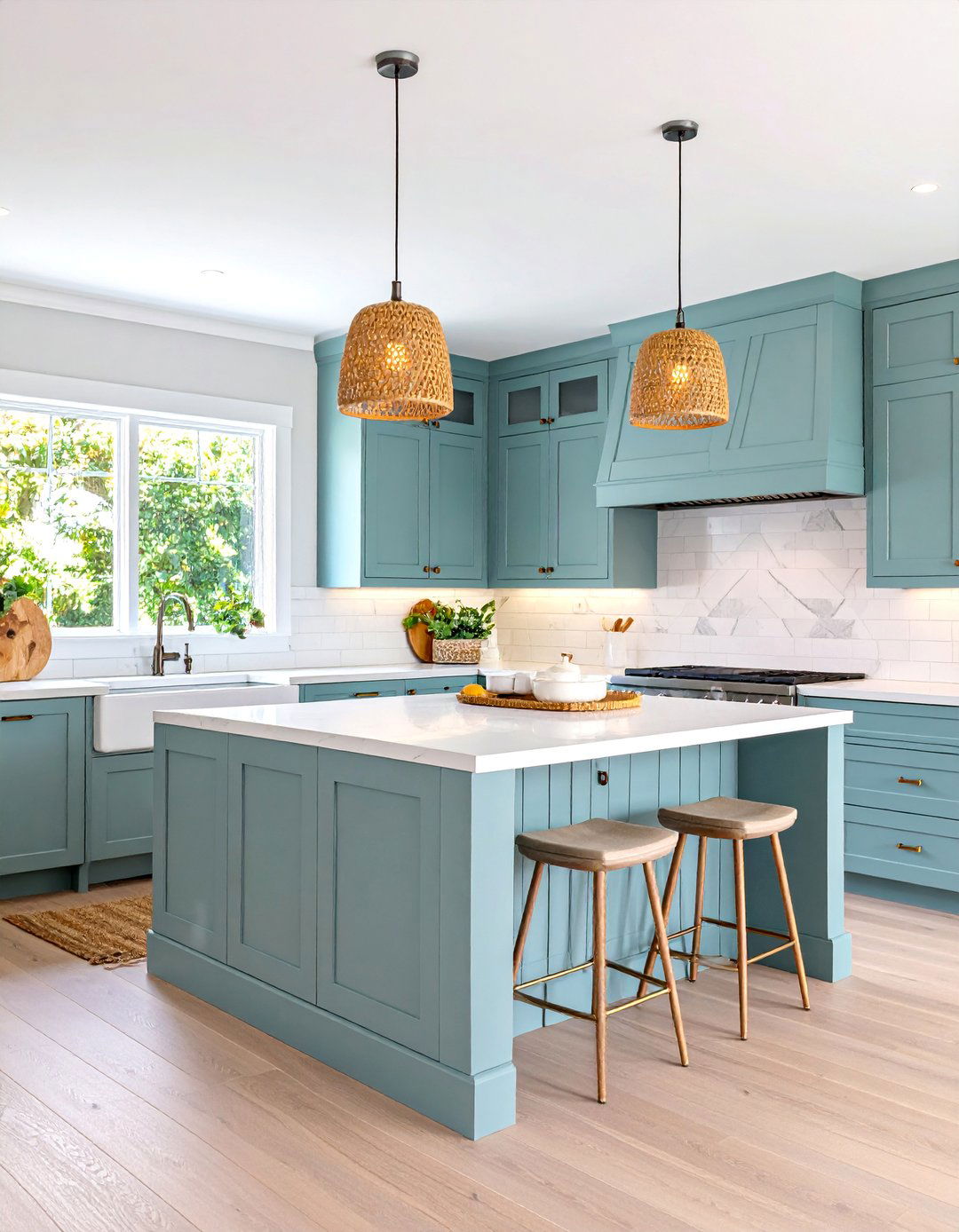 Coastal Kitchen with Light Grey and White Palette - 25 Grey and White Kitchen Ideas