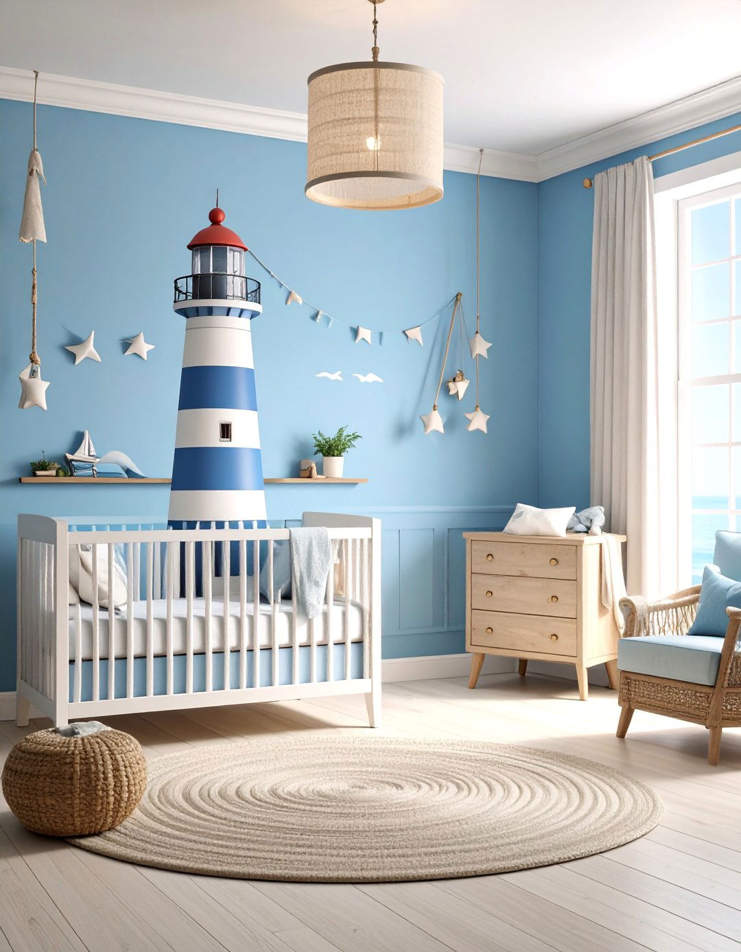Coastal Lighthouse Beacon Nursery - 25 Nautical Nursery Ideas