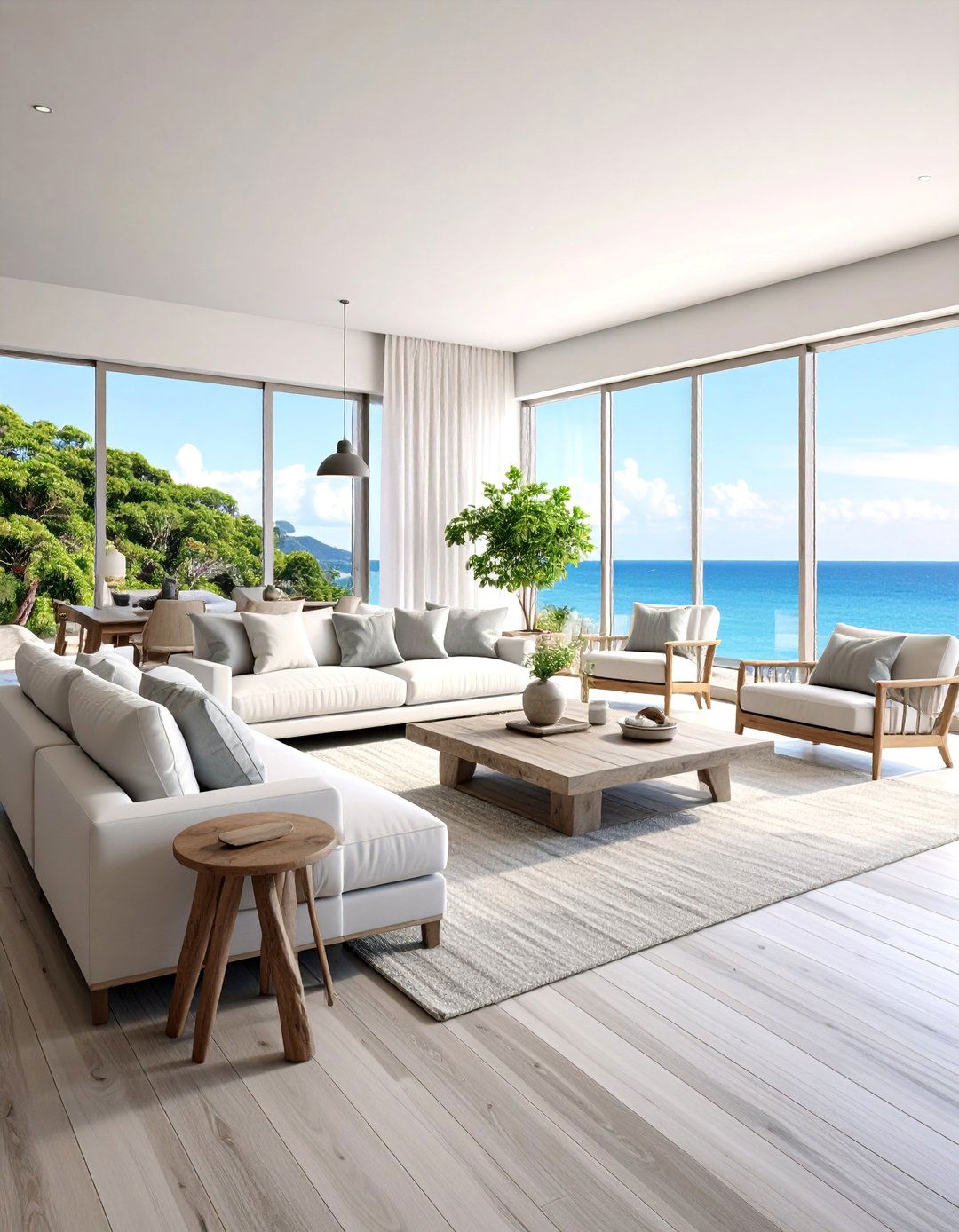 Coastal Modern Grey and Cream Serenity - 25 Grey and Cream Living Room Ideas