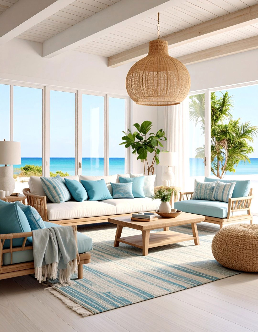 Coastal Modern Living Room - 25 Home Decor Ideas