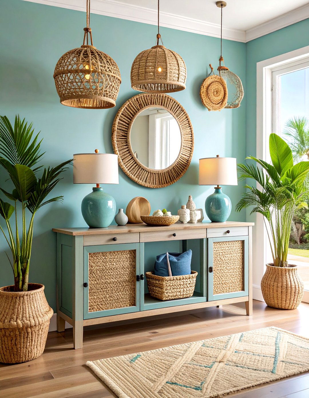 Coastal Modern with Natural Textures - 25 Foyer Decor Ideas