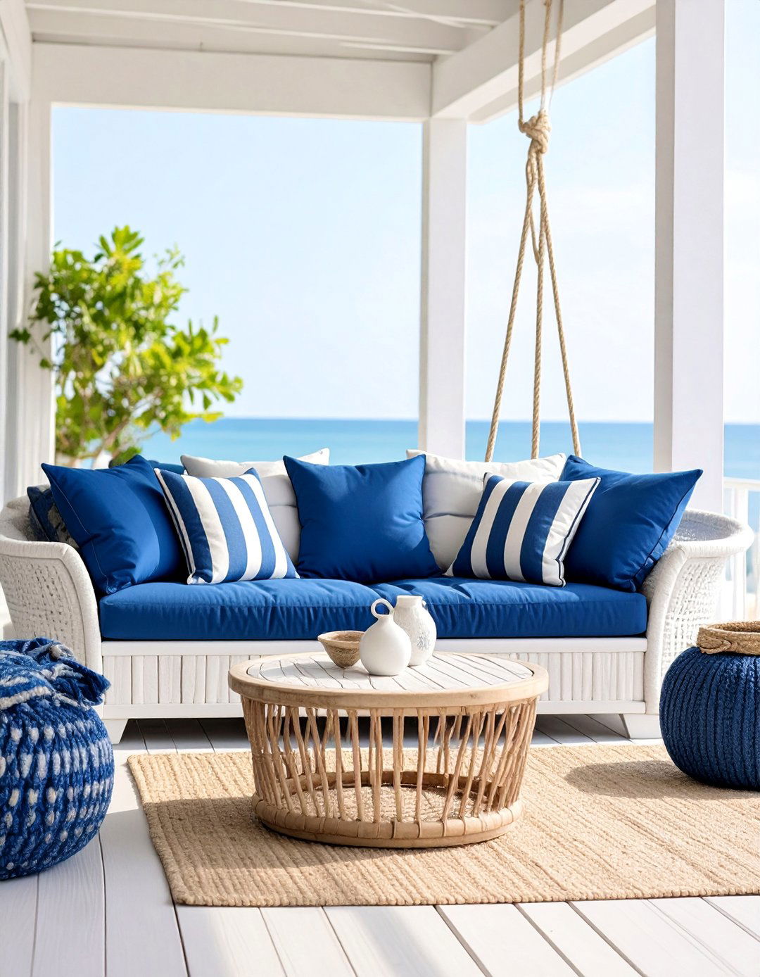Coastal Outdoor Living Room with Nautical Elements - 25 Outdoor Living Room Ideas