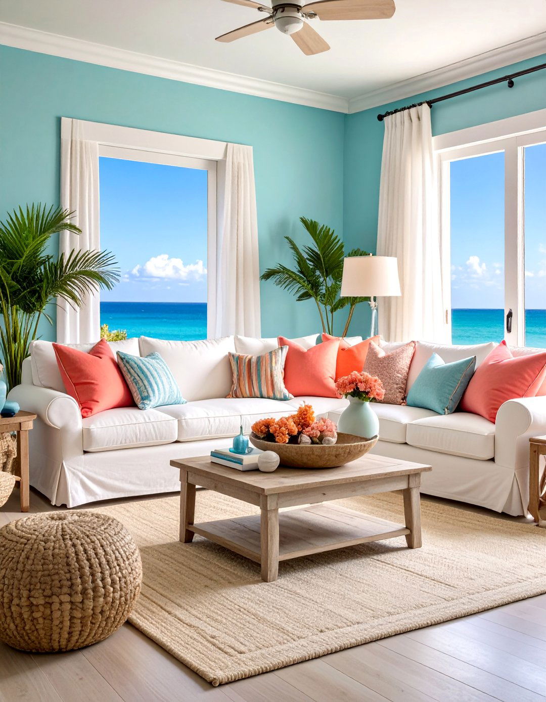Coastal Preppy Living Room - 25 Preppy Living Room Ideas