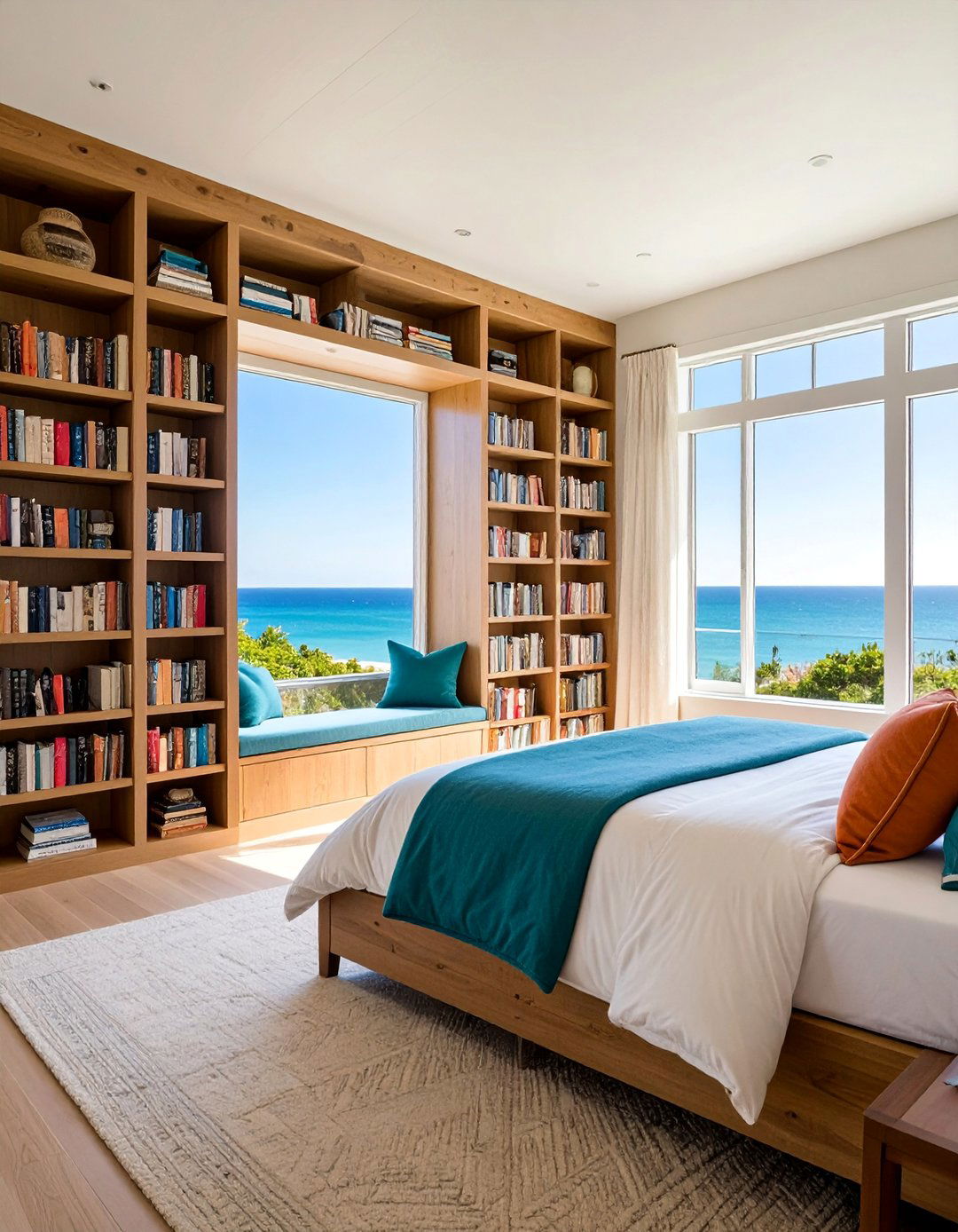 Coastal Reading Nook Bedroom - 25 Beach Themed Bedroom Ideas