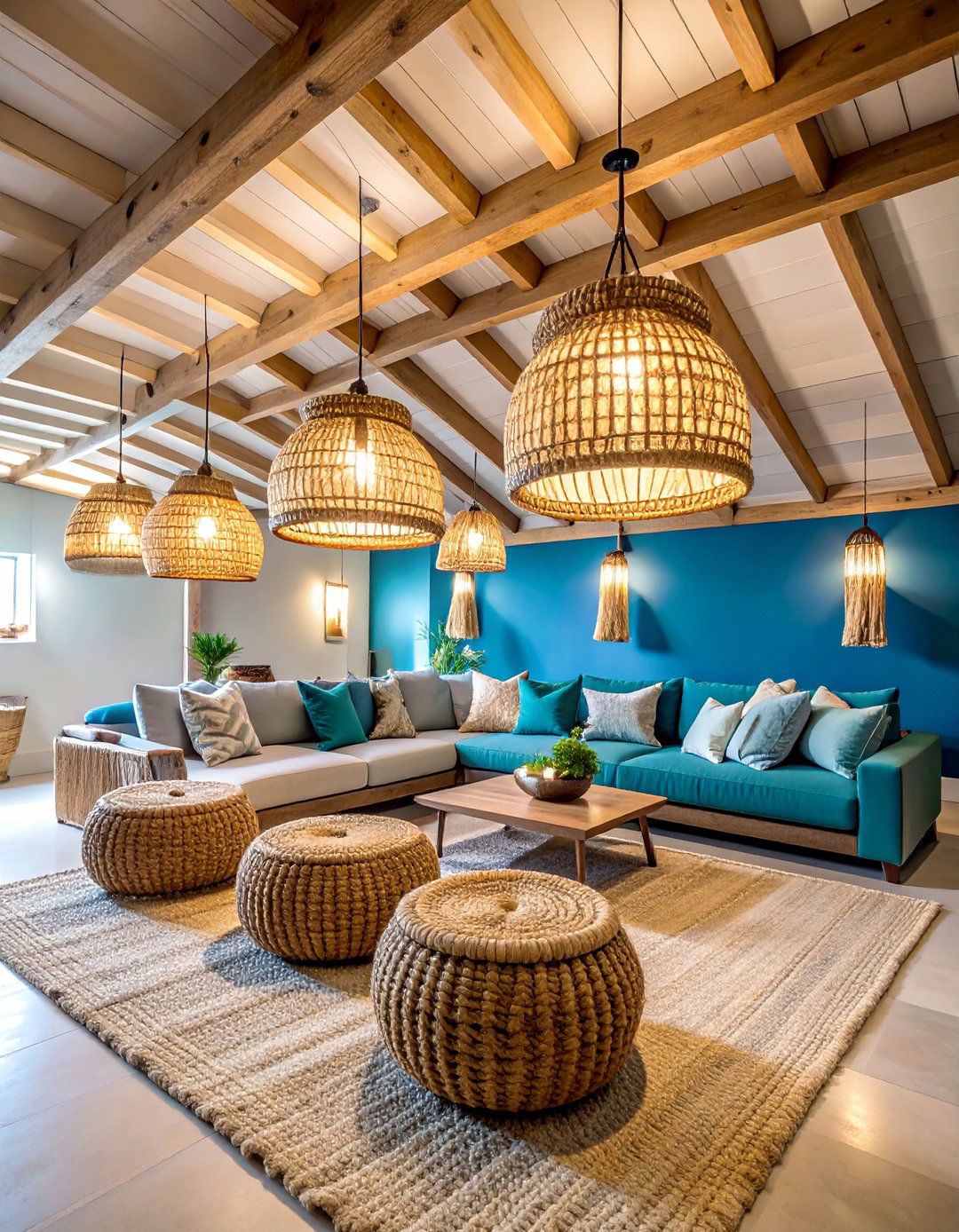 Coastal Retreat Basement Lighting Palette - 25 Basement Lighting Ideas