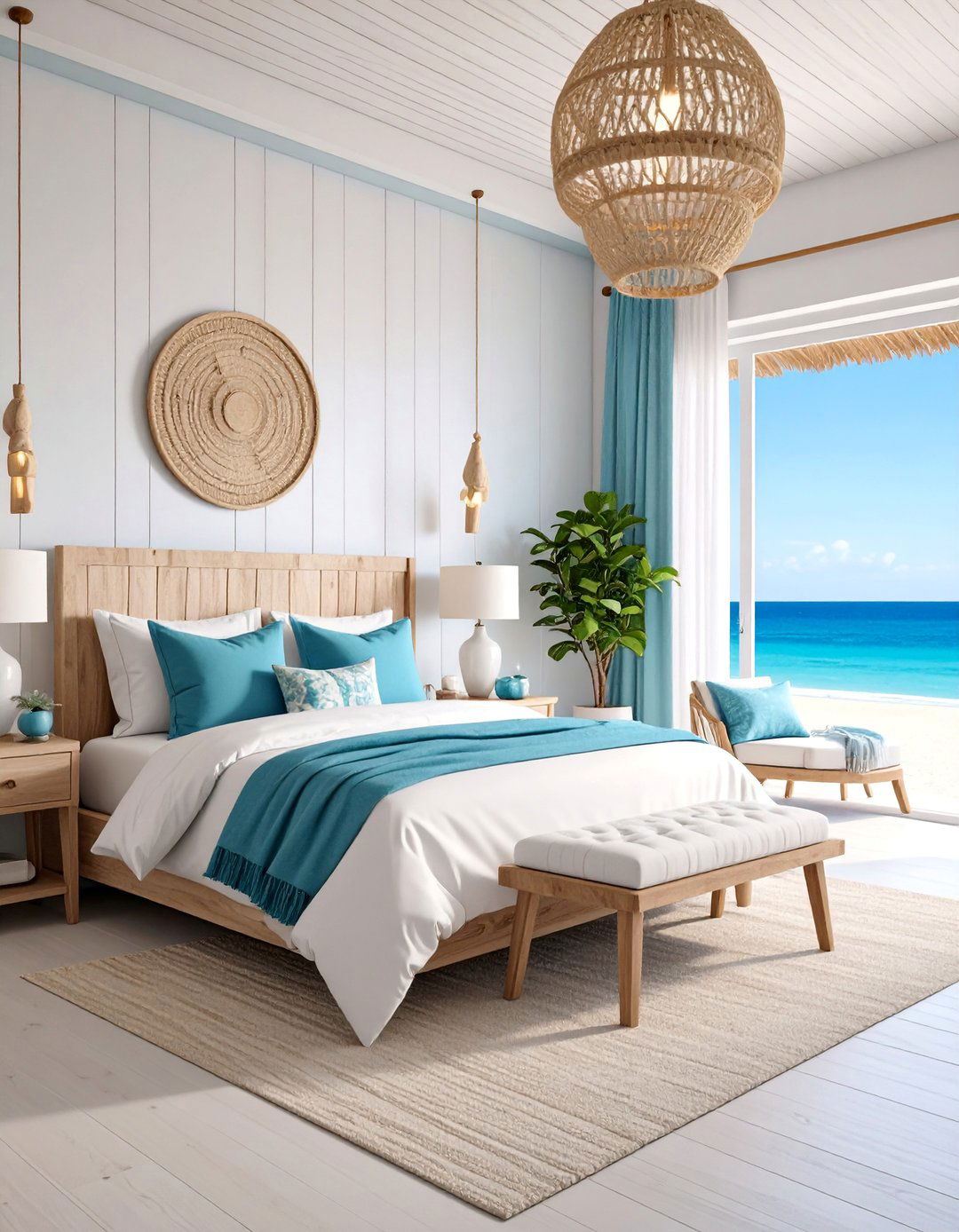 Coastal Retreat Hotel Room with Ocean Inspired Design - 25 Hotel Room Design Ideas
