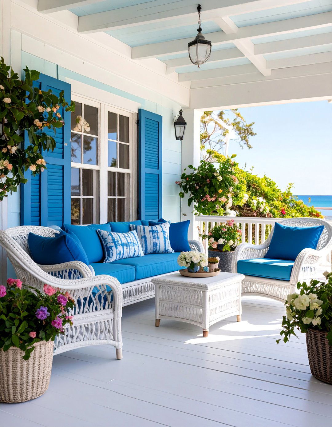 Coastal Seaside Enclosed Porch with Nautical Themes - 25 Enclosed Porch Ideas