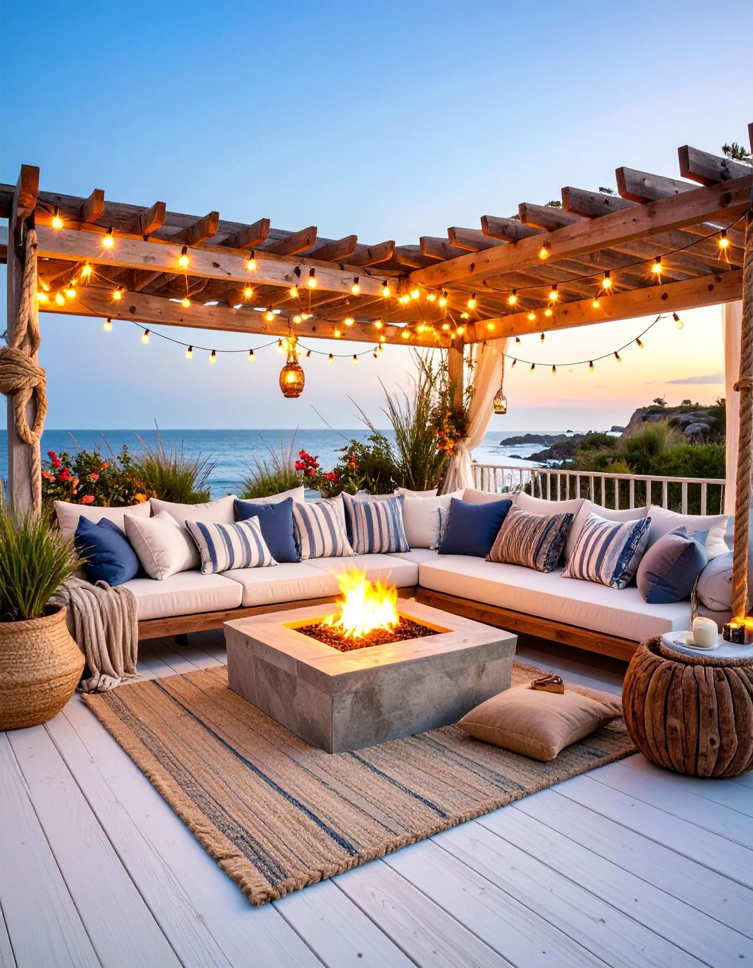 Coastal Seaside Sanctuary - 25 Outdoor Decor Ideas