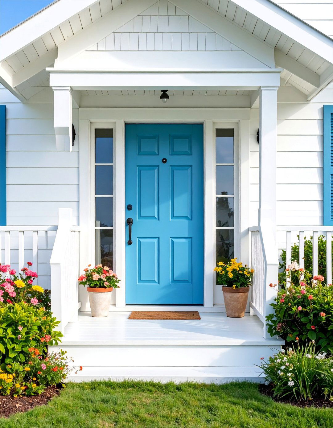 Coastal Shiplap Door Trim for Beachhouse Character - 25 Exterior Door Trim Ideas