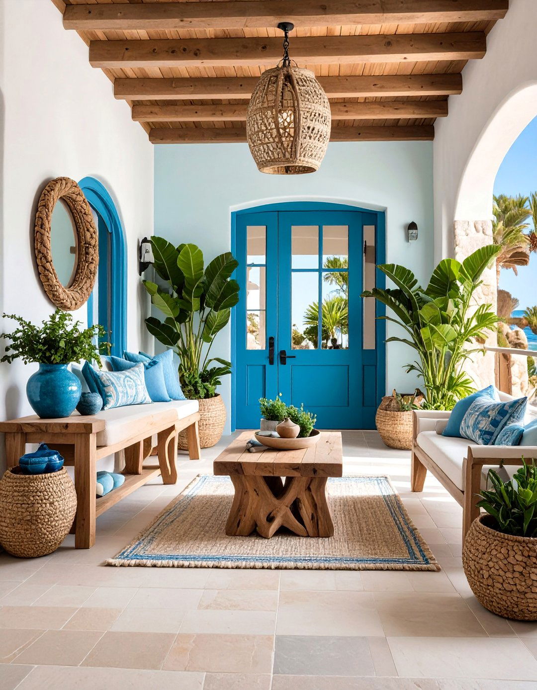 Coastal Stone and Driftwood Entryway - 25 Hawaiian Interior Design Ideas