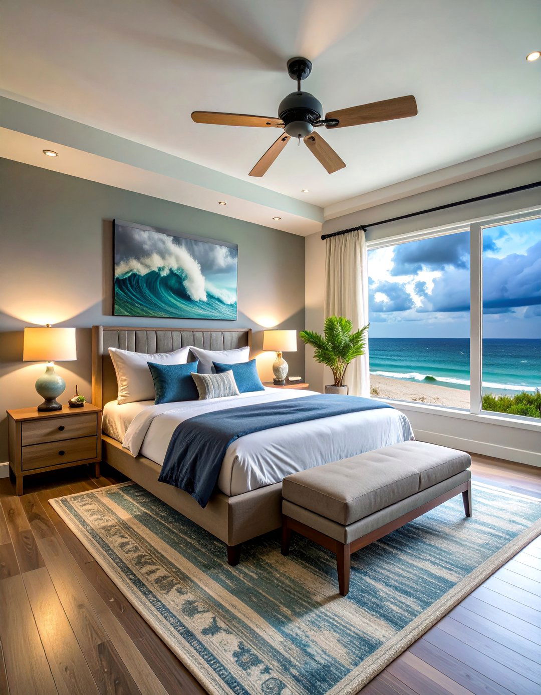 Coastal Storm and Weather Bedroom - 25 Beach Themed Bedroom Ideas