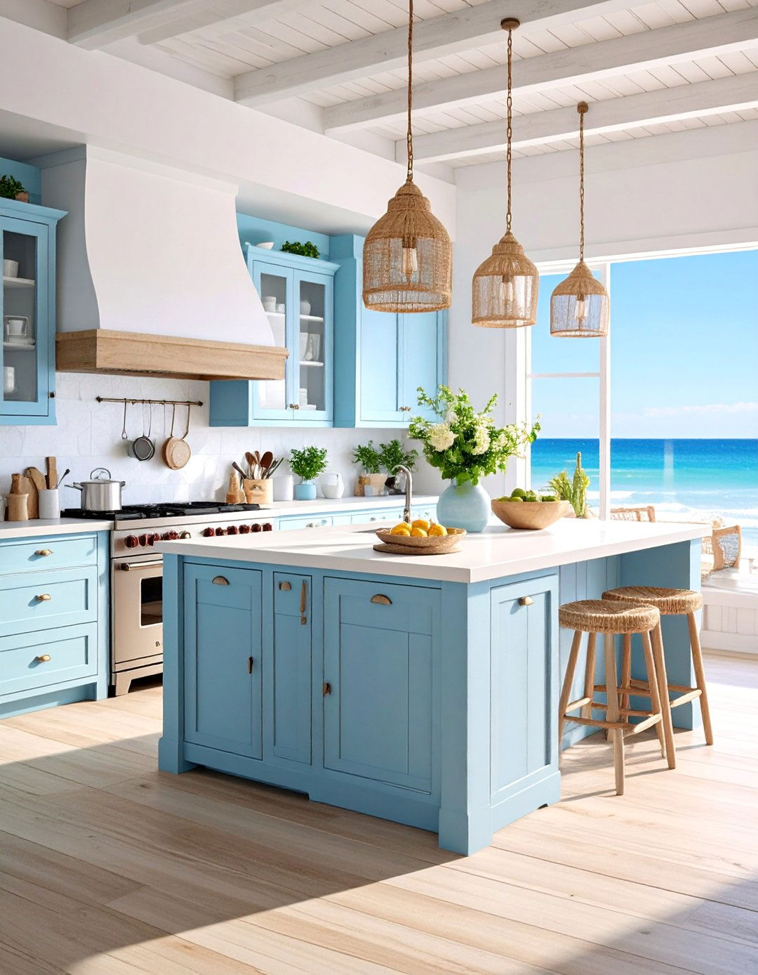 Coastal Summer Kitchen with Weathered Wood and Nautical Elements - 25 Summer Kitchen Ideas