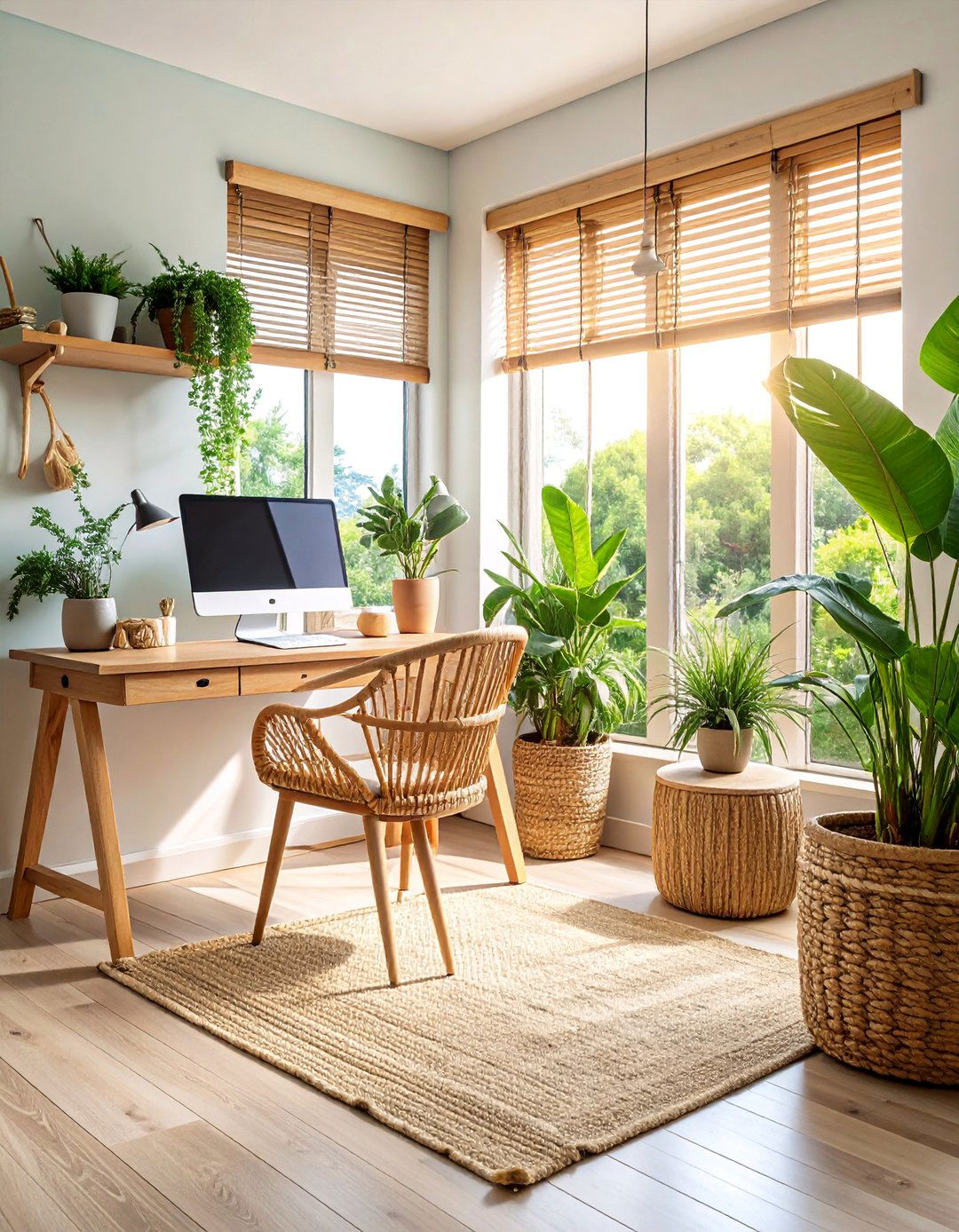 Coastal Sunroom Office with Weathered Beach Finishes - 25 Sunroom Office Ideas