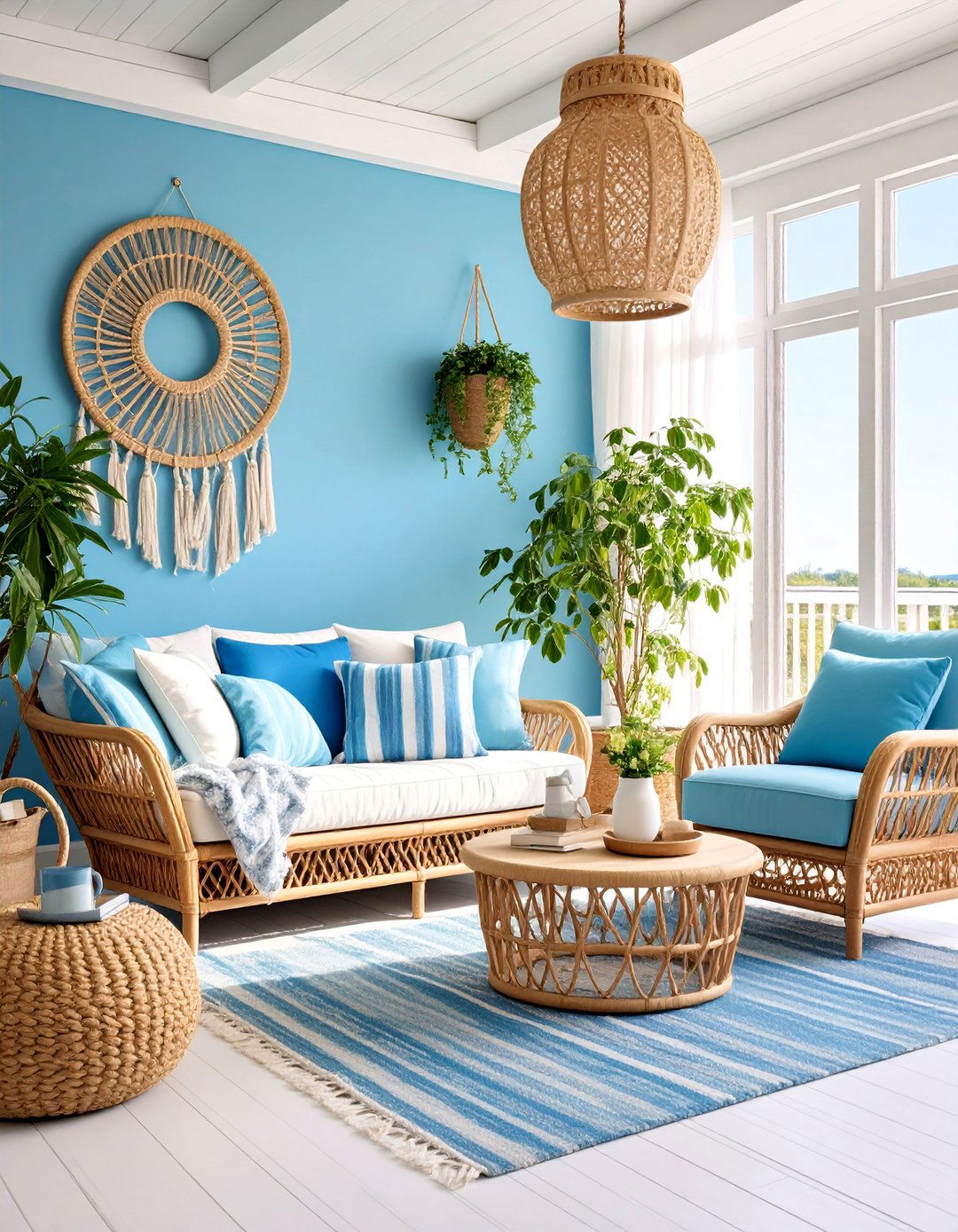 Coastal Sunroom with Nautical Elements - 25 Small Sunroom Ideas