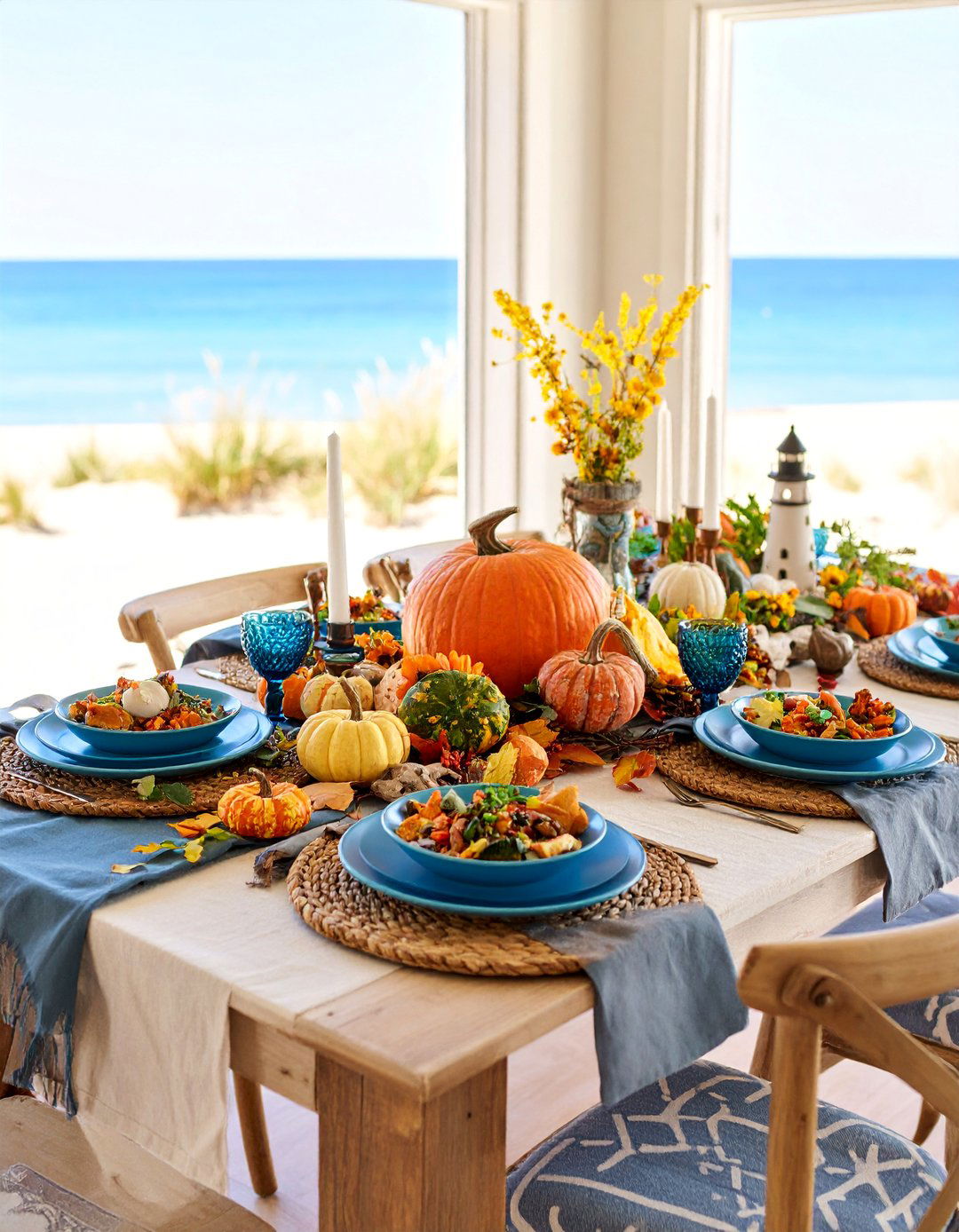 Coastal Thanksgiving Beach House - 25 Thanksgiving Decoration Ideas