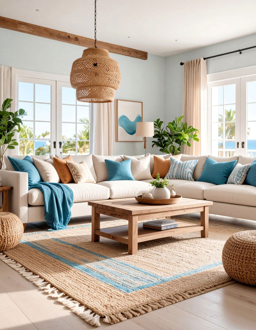 Coastal Transitional Blend - 25 Transitional Living Room Ideas