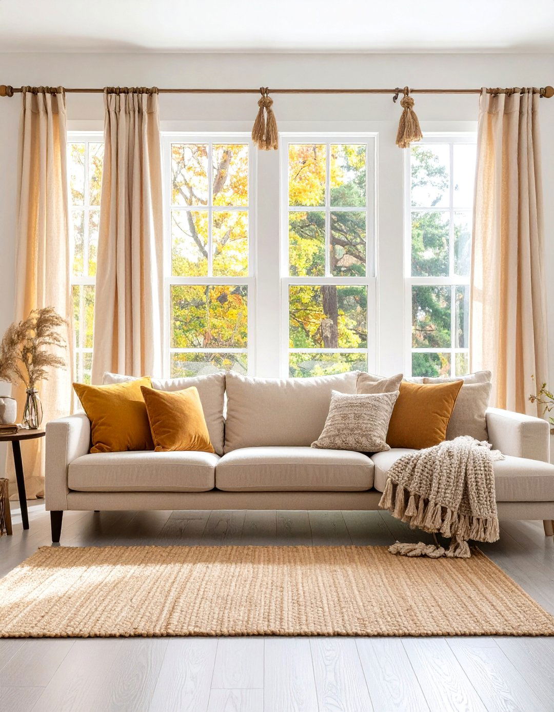 Coastal Window Treatments with Natural Fibers - 25 Beach House Decor Ideas