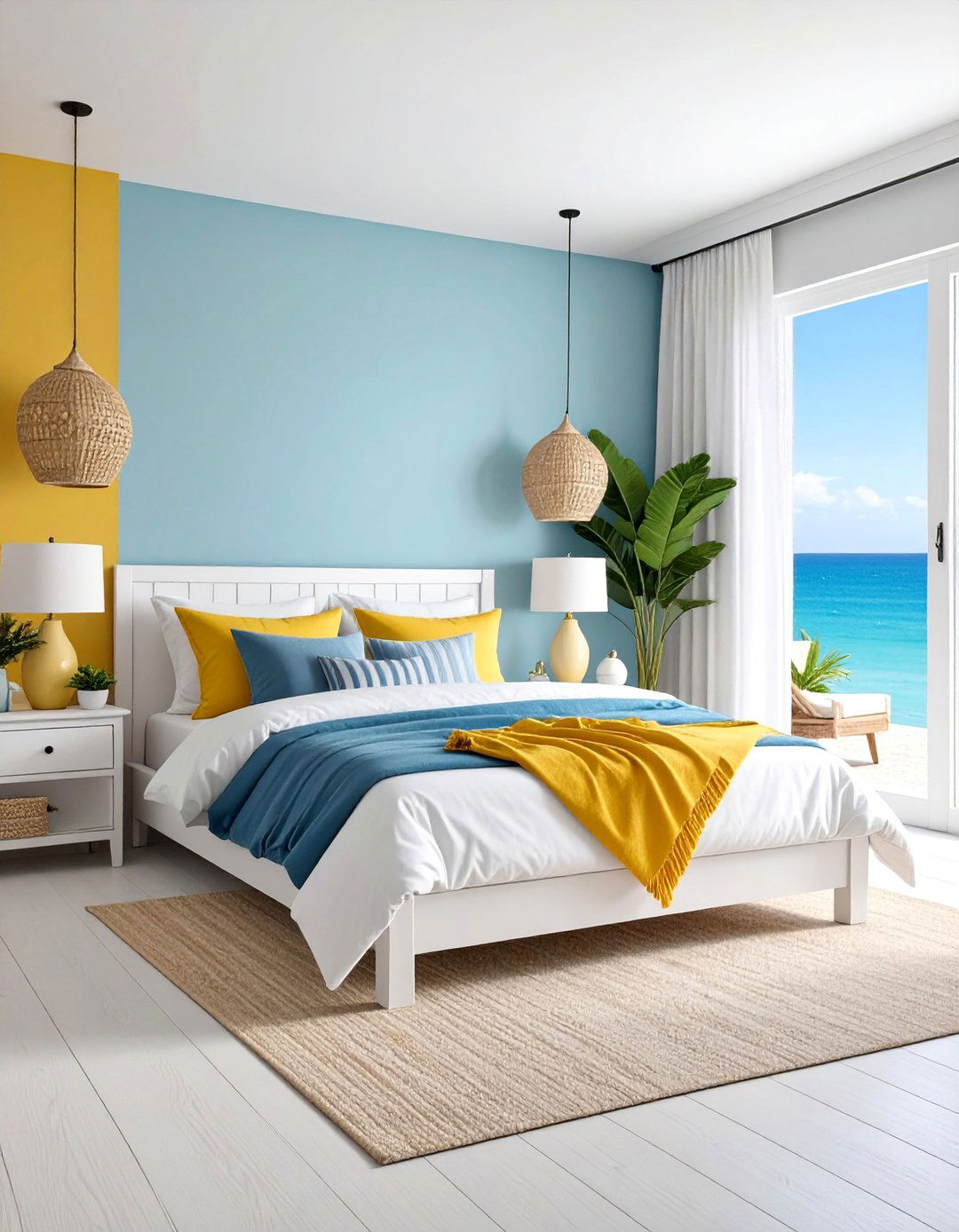 Coastal Yellow and Grey Bedroom Paradise - 25 Yellow and Grey Bedroom Ideas