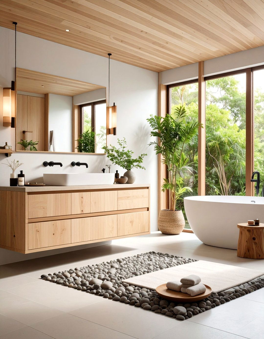 Coastal Zen Retreat with Minimalist Elements - 25 Coastal Bathroom Ideas