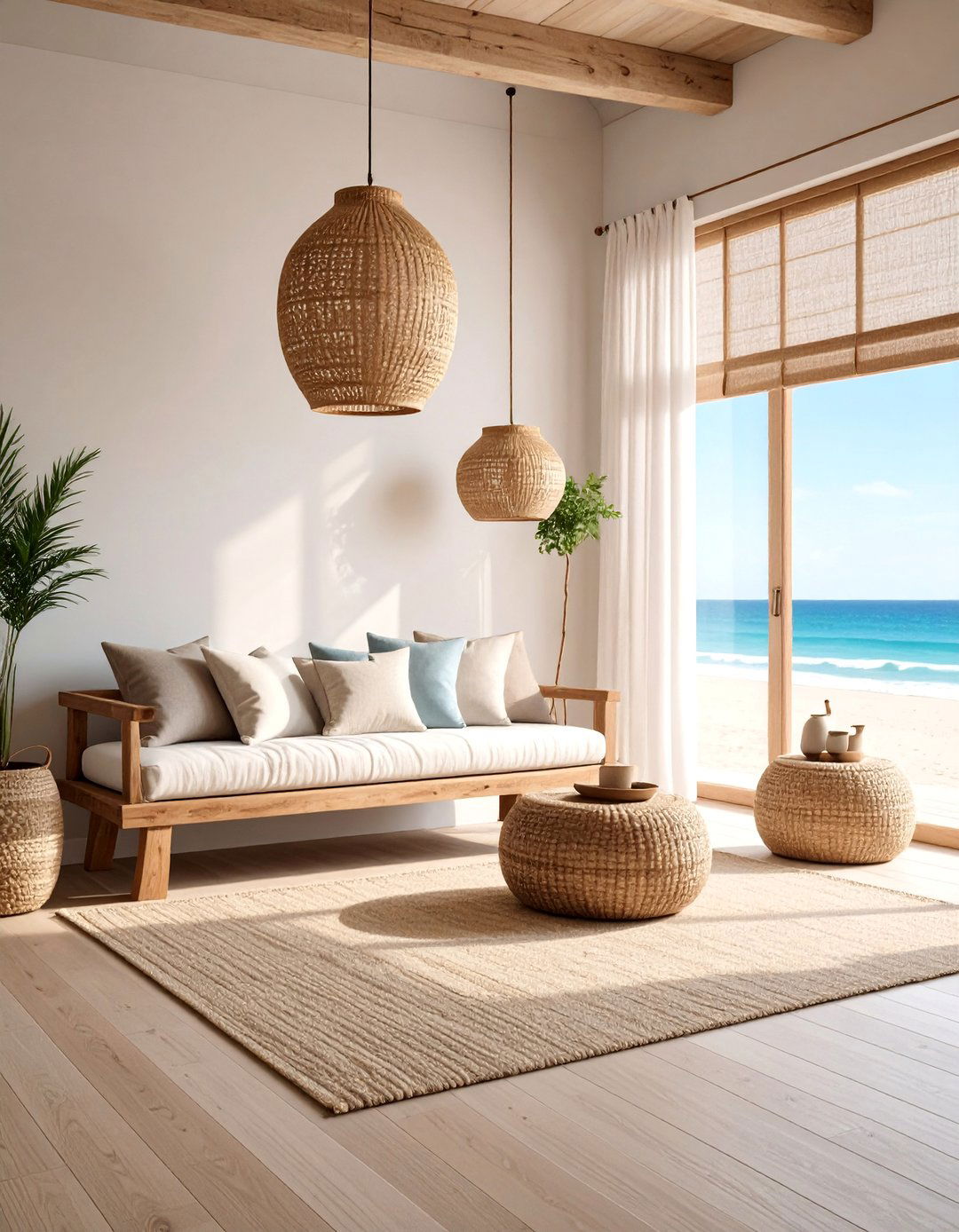 Coastal Zen Room with Driftwood and Sand Palette - 25 Zen Room Ideas