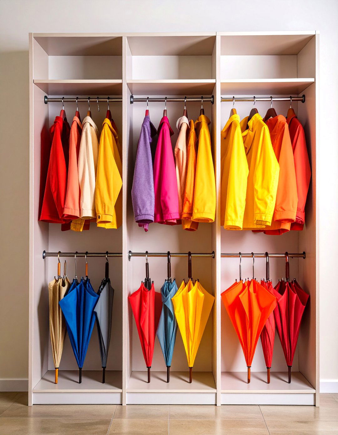 Coat Closet with Built In Umbrella Storage - 25 Coat Closet Ideas