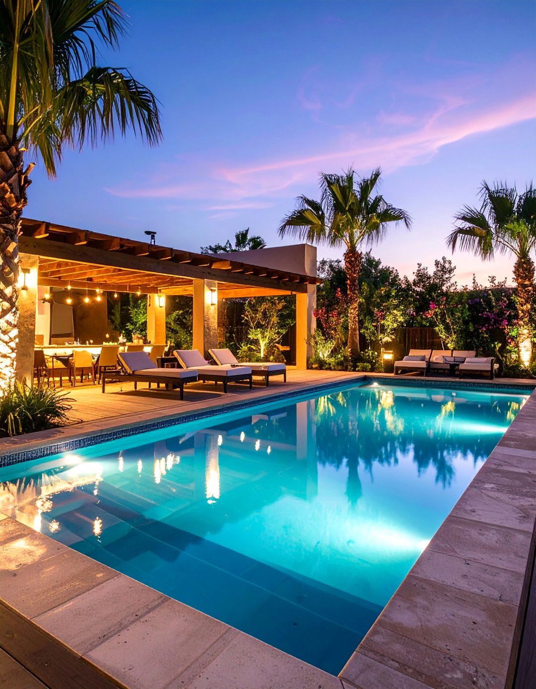 Cocktail Pool with Entertainment Focus - 25 Small Inground Pool Ideas