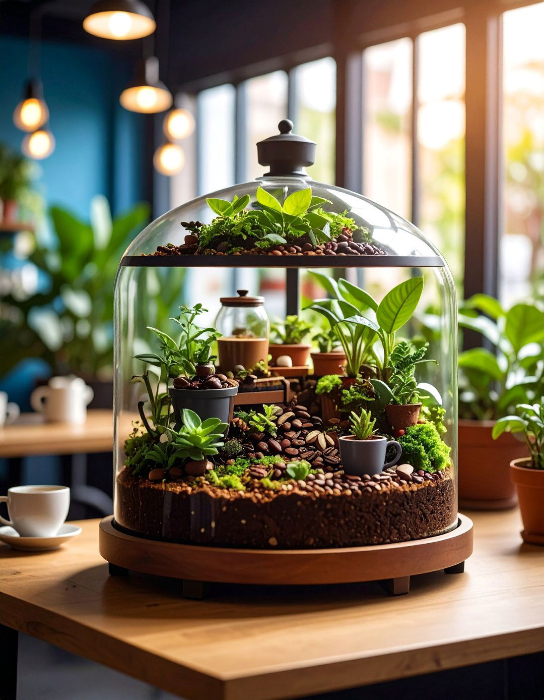 Coffee Bean Cafe Terrarium - 25 Terrarium Ideas