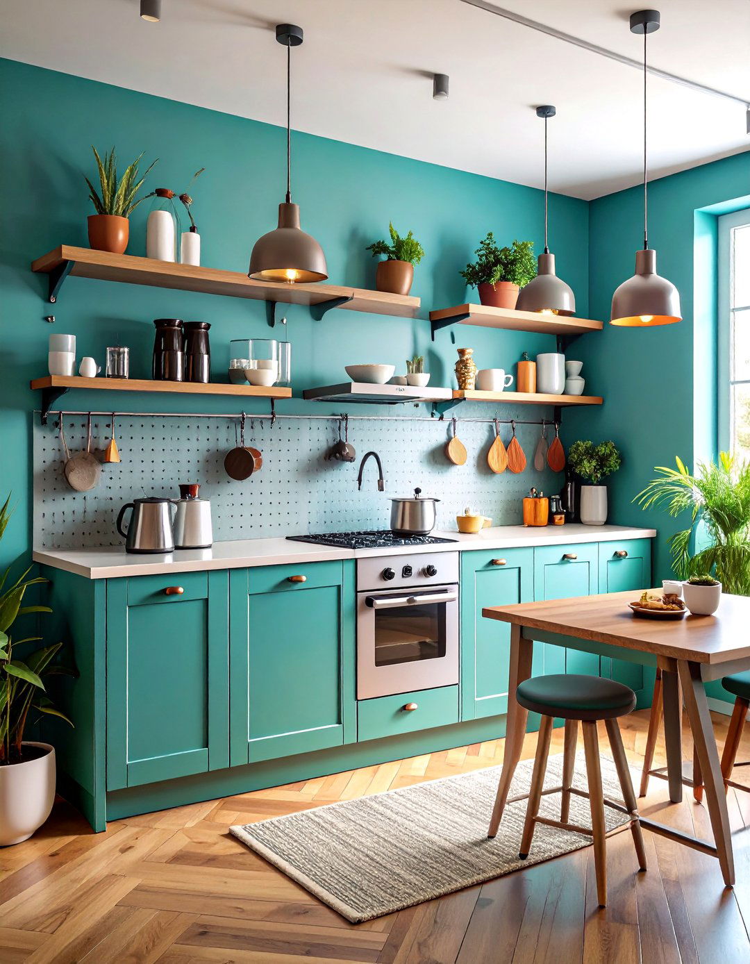 Coffee Lovers Kitchen Pegboard - 25 Pegboard Ideas