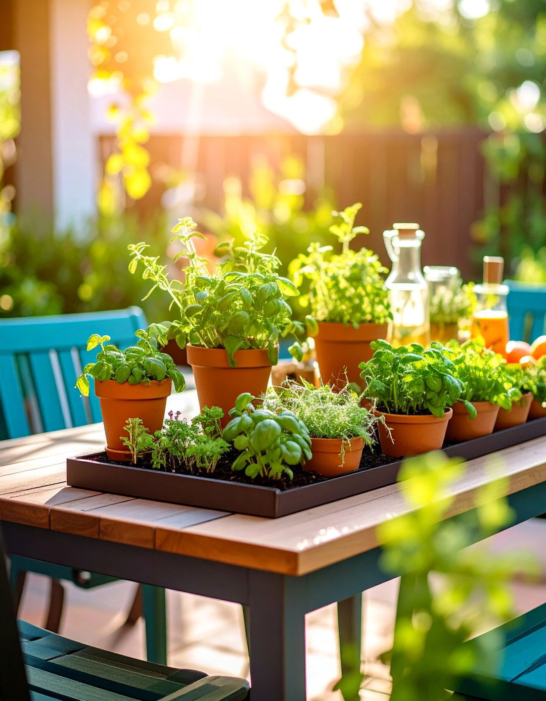 Coffee Table Herb Garden for Outdoor Dining - 25 Herb Garden Ideas