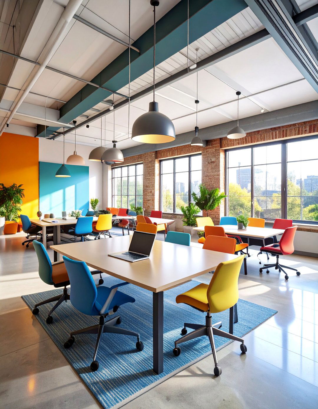 Collaborative Shared Loft Office with Team Spaces - 25 Loft Office Ideas