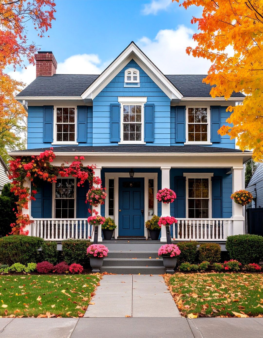 Colonial Revival Craftsman with Symmetrical Composition - 25 Craftsman Style House Exterior Ideas