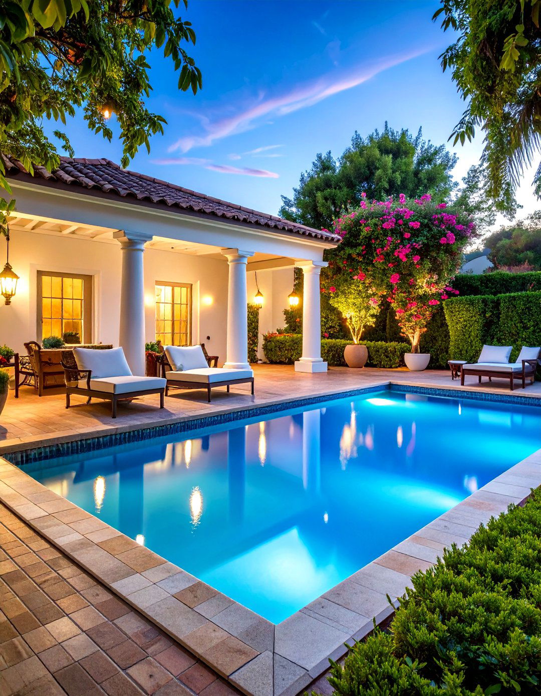 Colonial Revival Pool Retreat - 25 Pool Decor Ideas