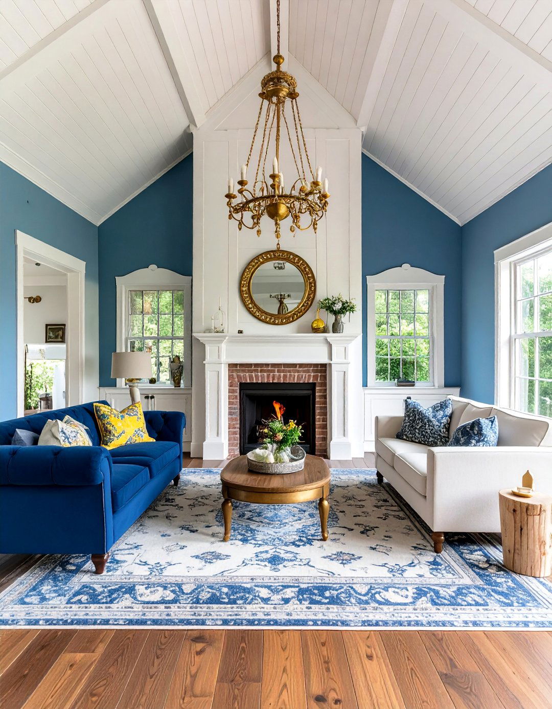 Colonial Style with Classic Proportions and Symmetrical Design - 25 Rooms With Fireplaces With Vaulted Ceilings Features