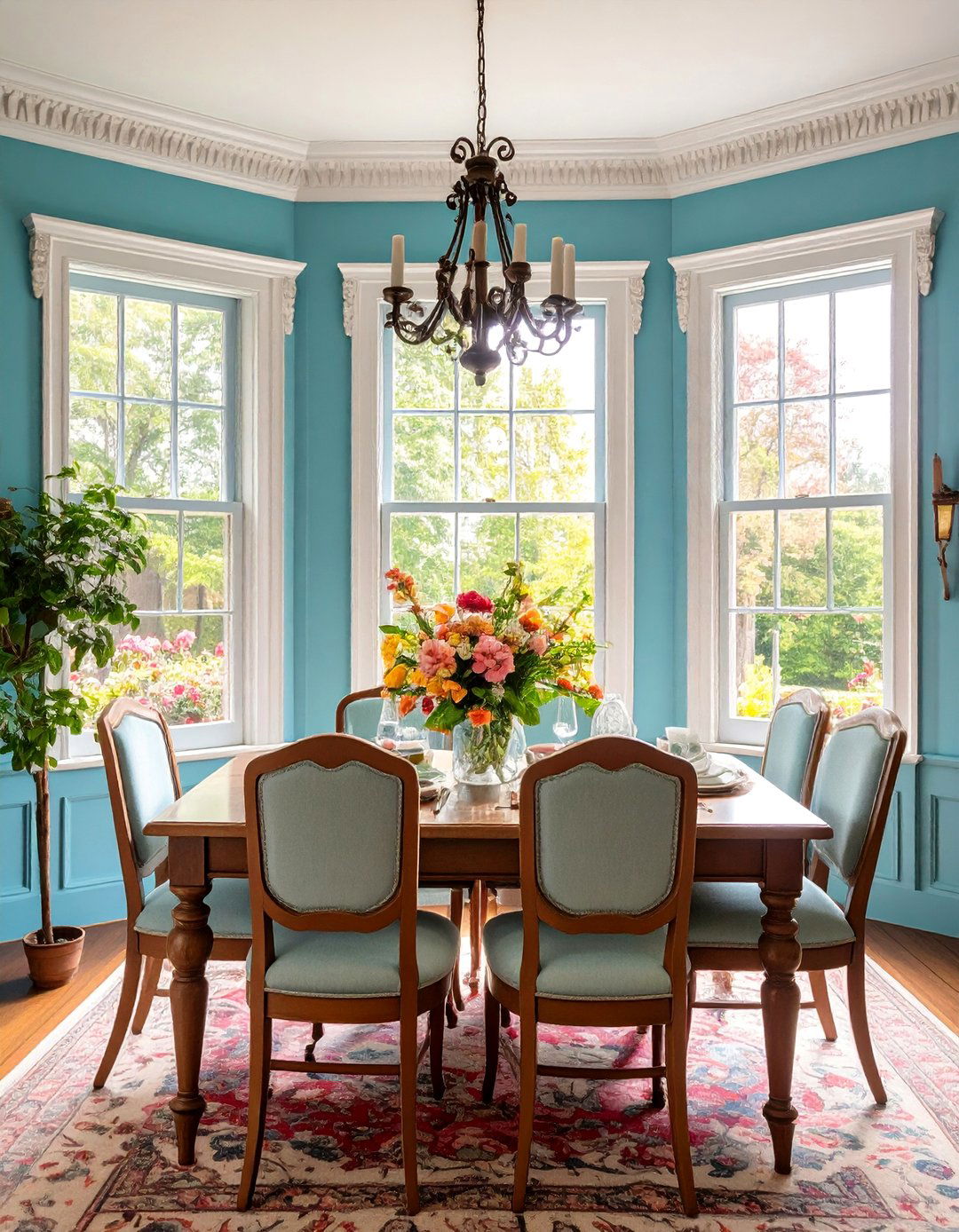 Colonial Window Trim with Corner Rosettes - 25 Window Trim Ideas