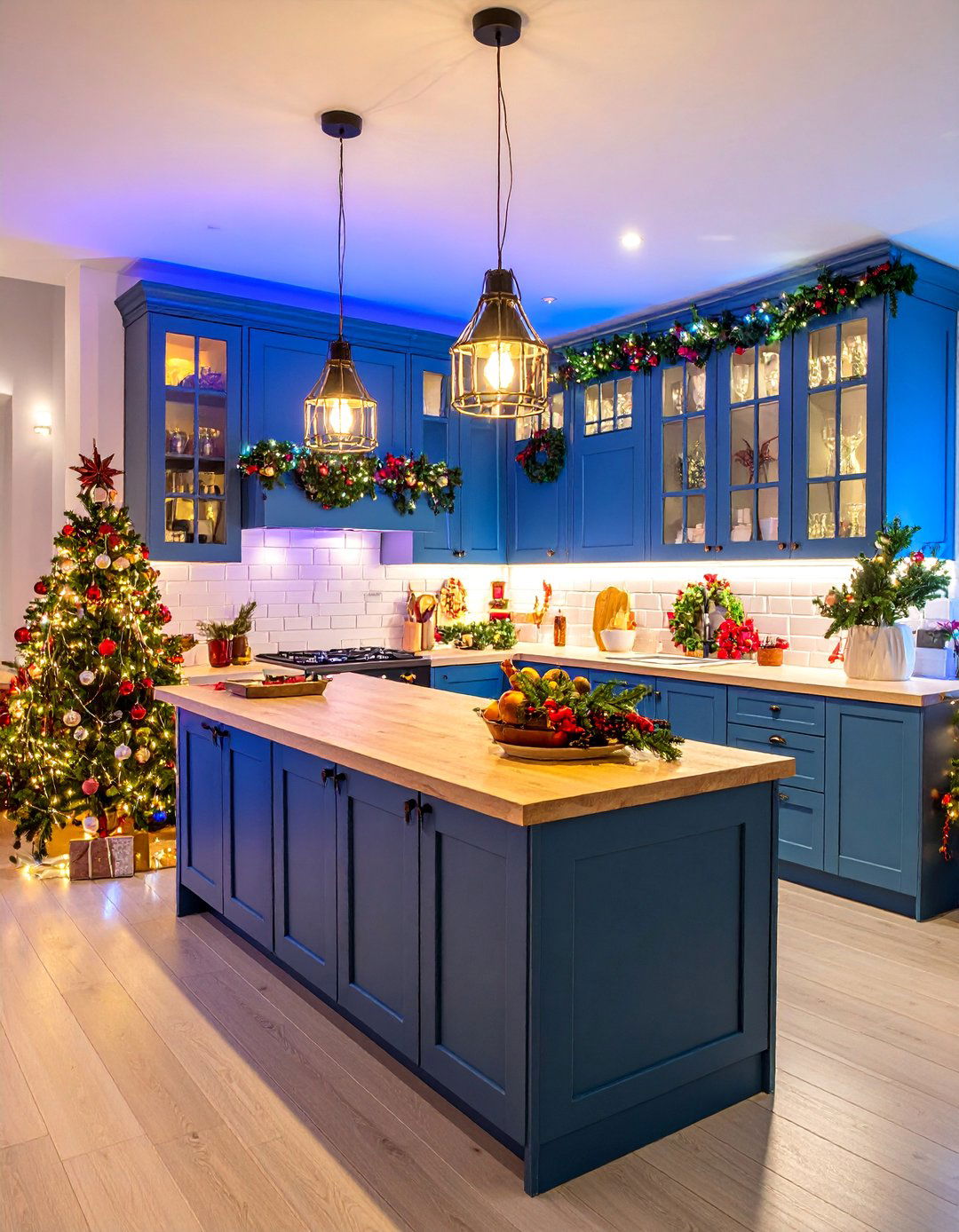 Color Coordinated Seasonal Cabinet Displays - 25 Cabinet Lighting Ideas