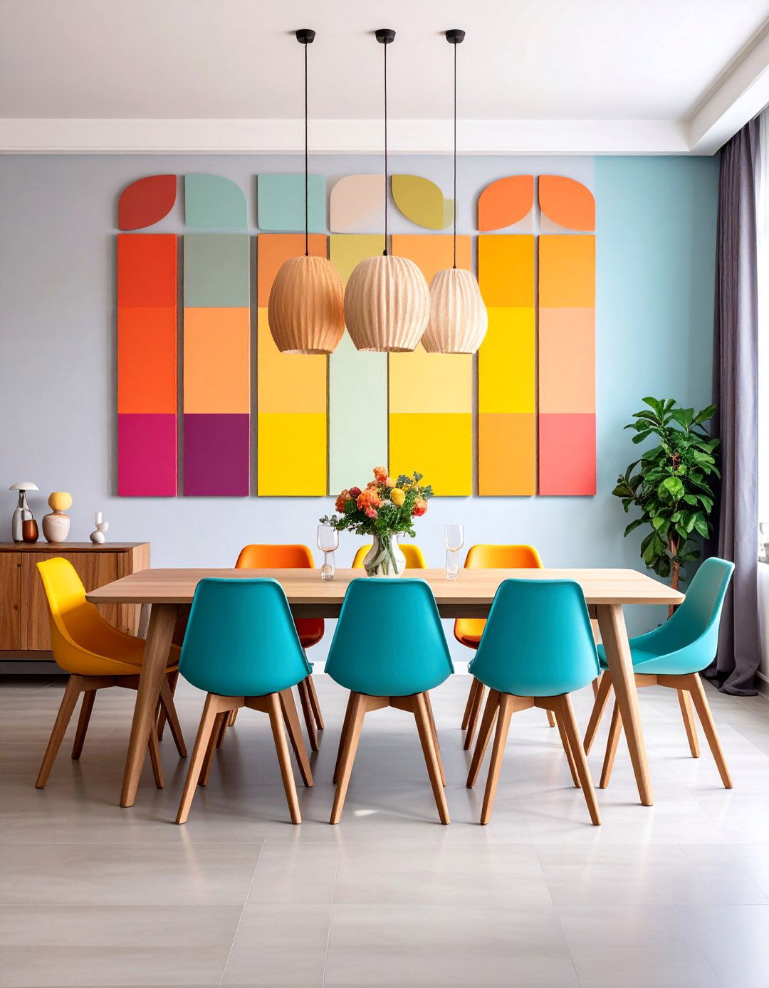 Color Coordinated Theme Wall - 25 Photo Wall Ideas