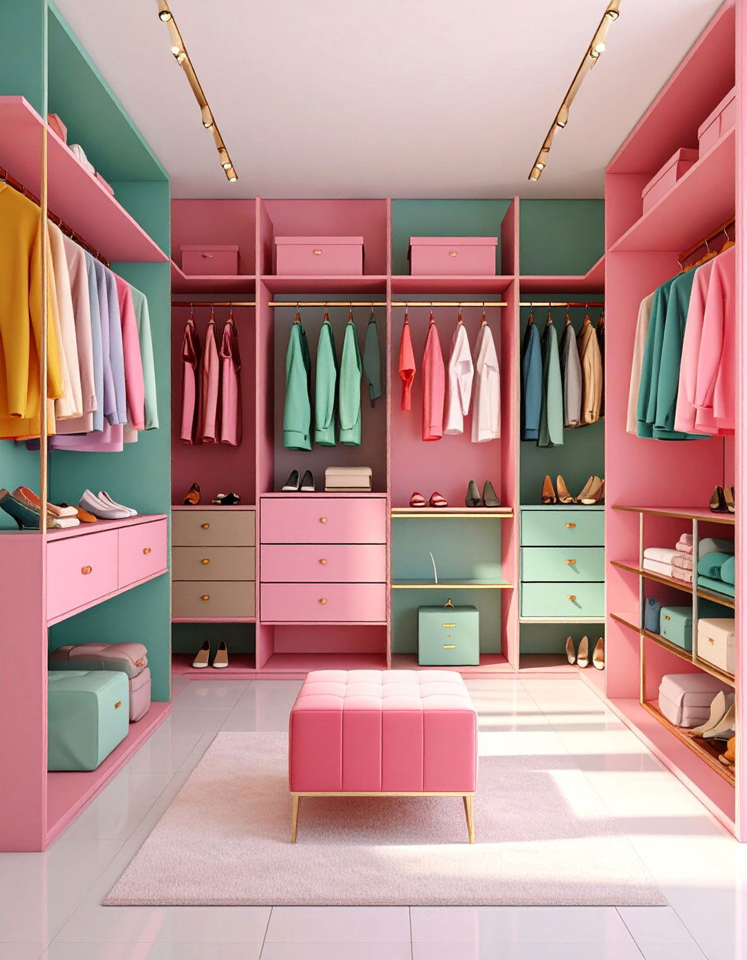 Color Drenched Bold Theme Dressing Rooms - 25 Dressing Room Ideas