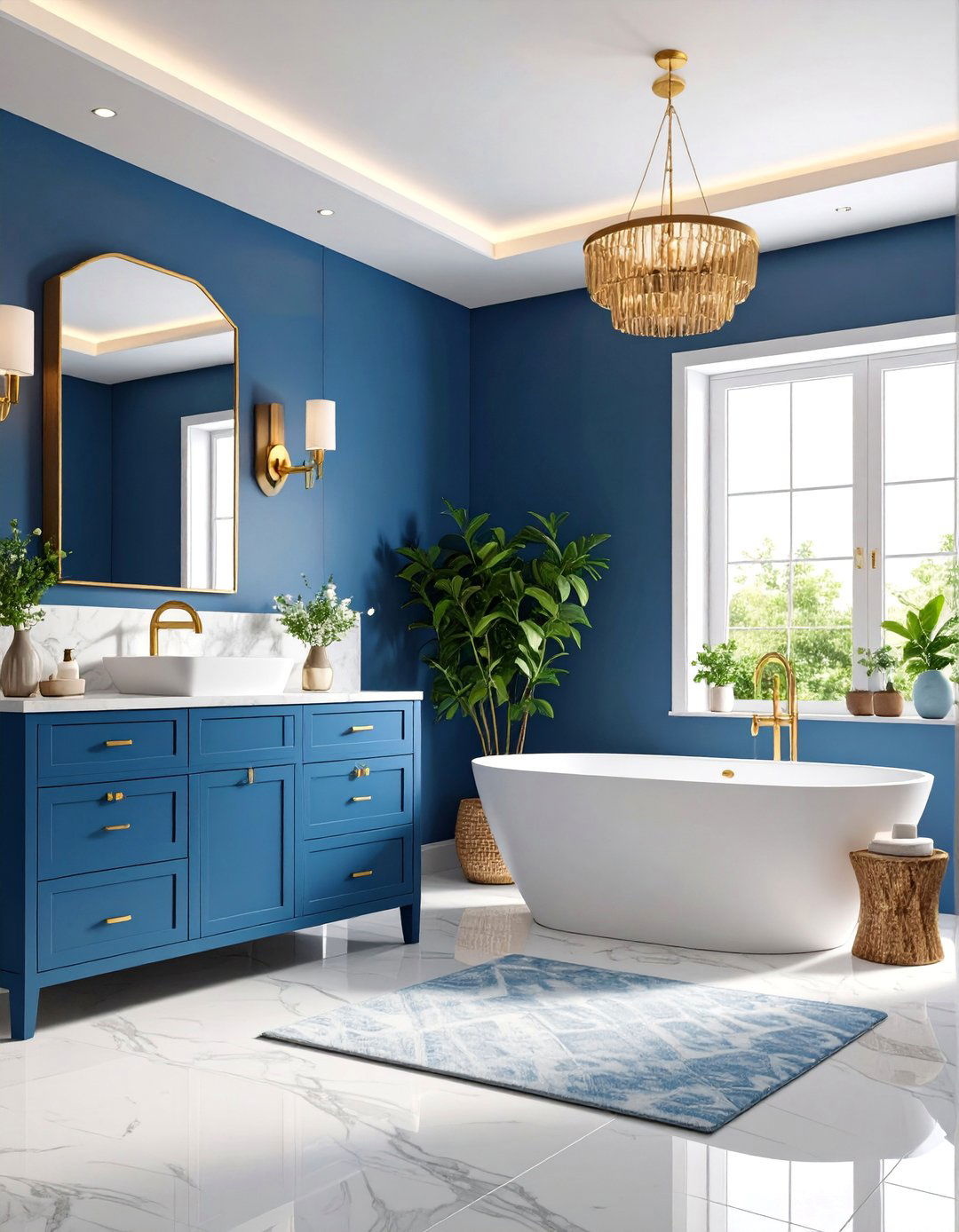 Color Drenched Contemporary Statement - 25 Ensuite Bathroom Ideas