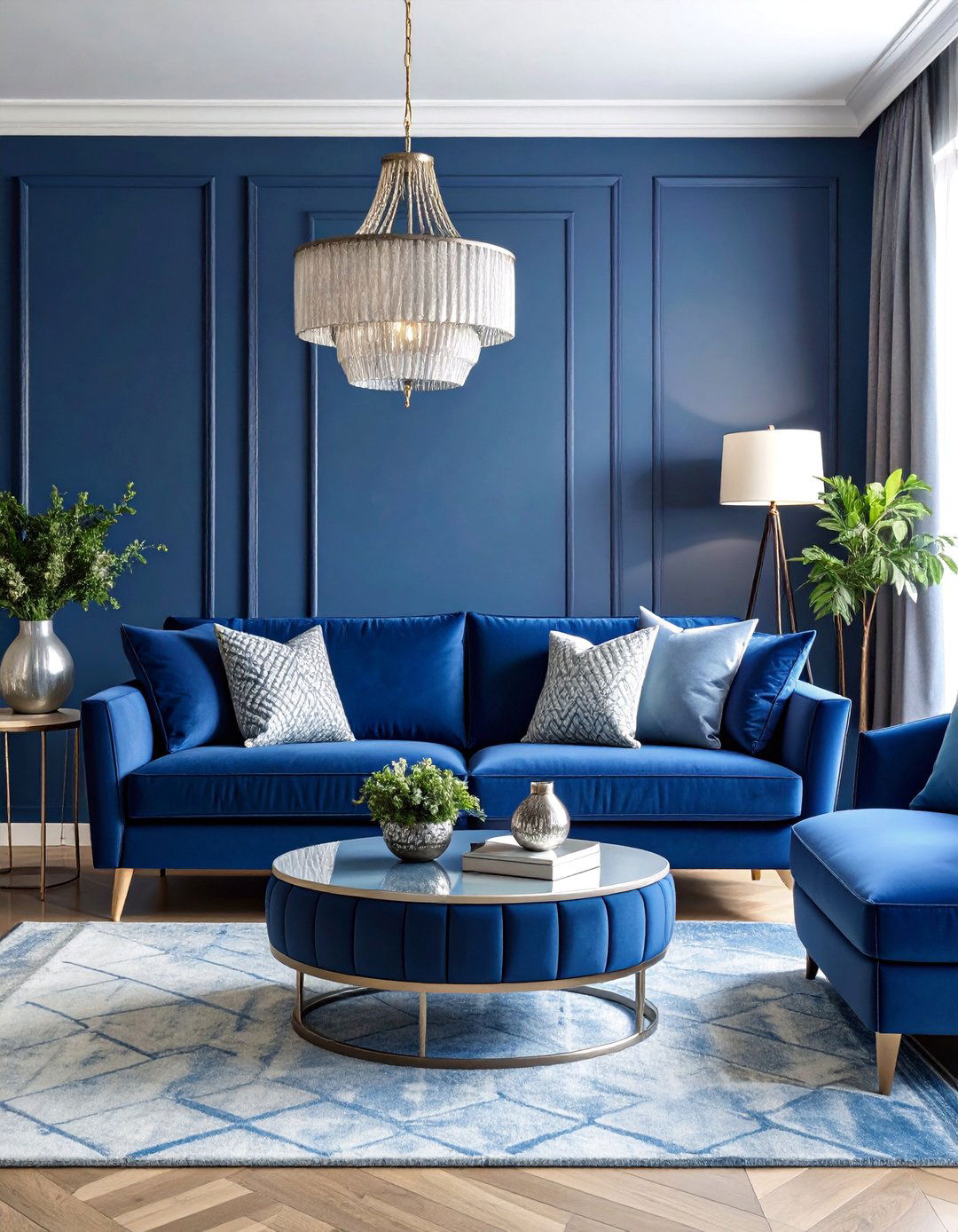 Color Drenched Living Room with Monochromatic Scheme - 25 Living Room Design Ideas
