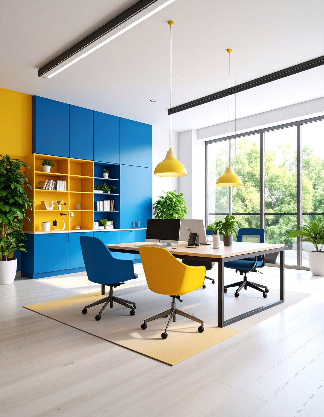Color Psychology Driven Atmosphere - 25 Office Interior Design Ideas