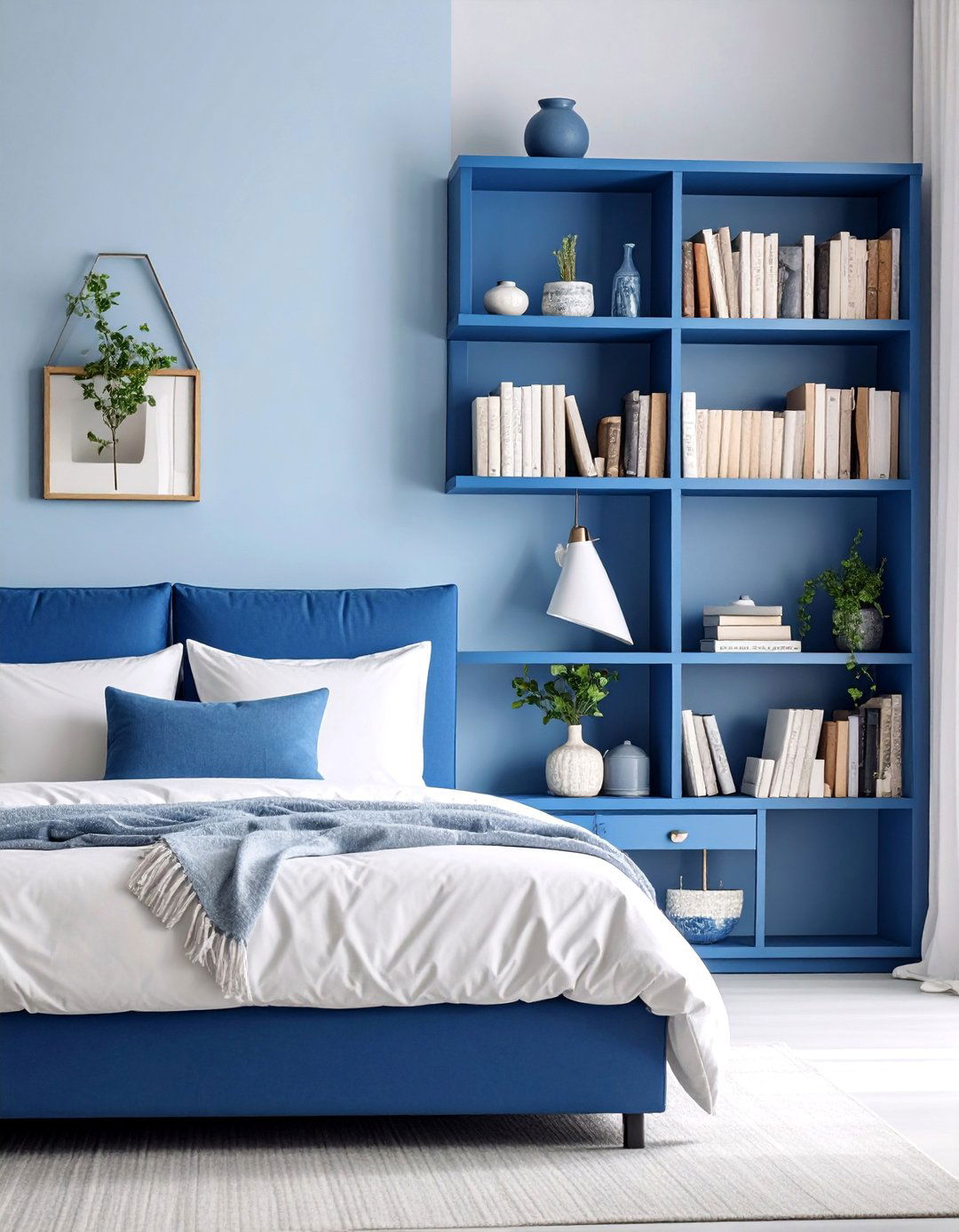 Color Themed Shelf Decor with Monochromatic Schemes - 25 Shelf Decor Ideas