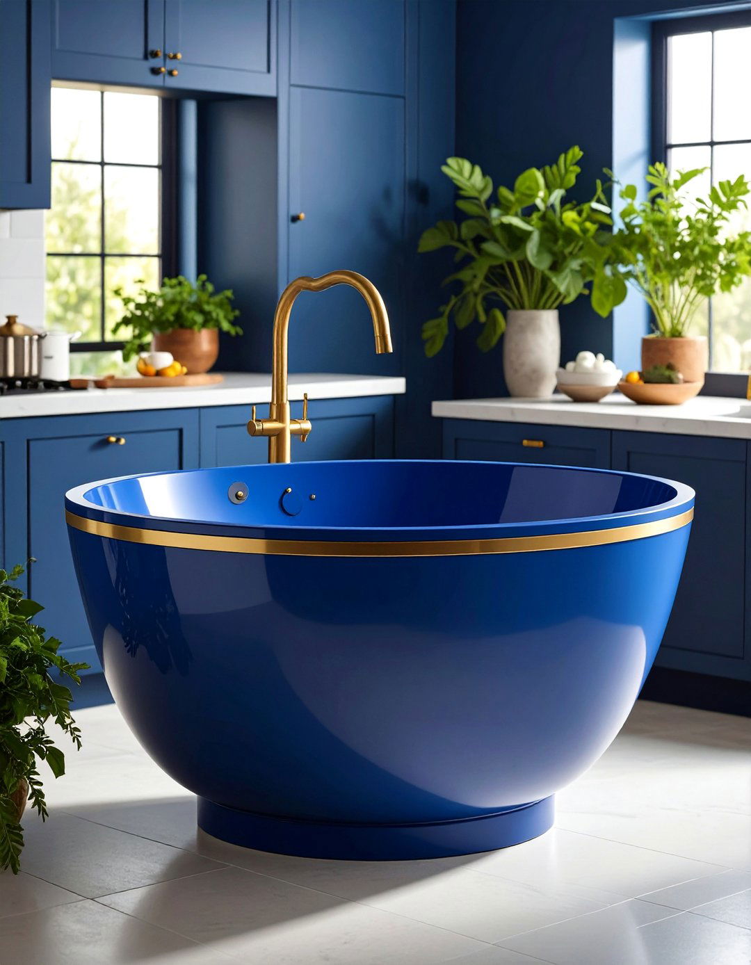 Colored Composite Statement Basin - 25 Kitchen Sink Ideas