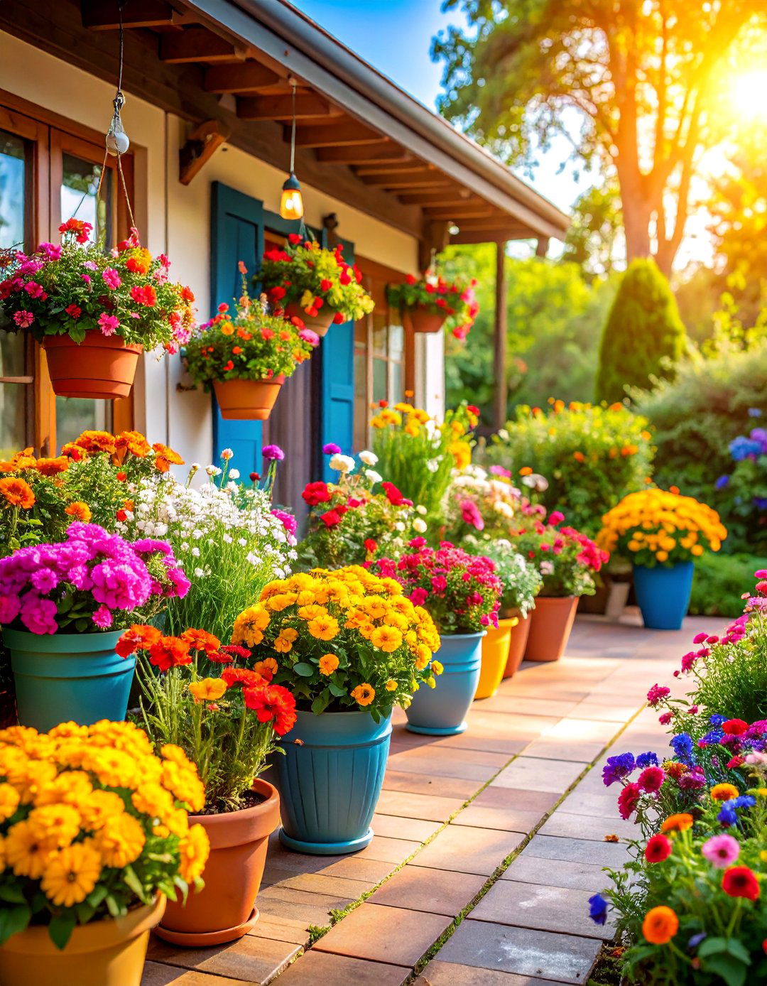 Colorful Annual Explosion with Season Long Blooms - 25 Patio Plants